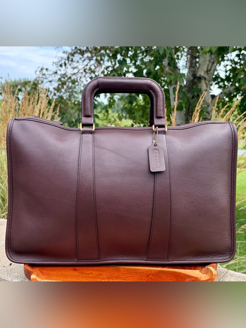 Vintage COACH Mahogany Leather Portfolio Briefcase 5286 EUC